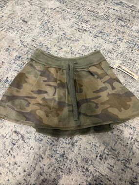 No Boundaries Olive Camo Drawstring Skirt